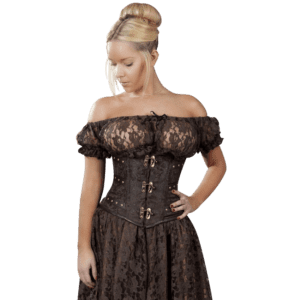 Brown King Brocade Underbust Corset
