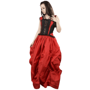 Red Taffeta Ball Gown Skirt