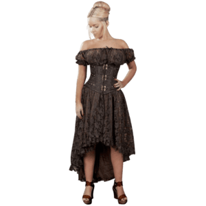 Elizium Brown Satin Skirt