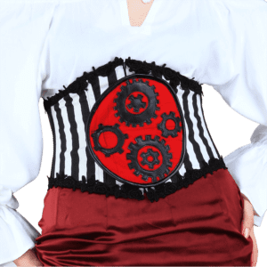 Steampunk Striped Underbust Corset
