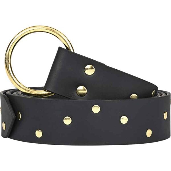 Zig Zag Studded Ring Belt