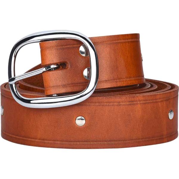Simple Studded Buckle Belt