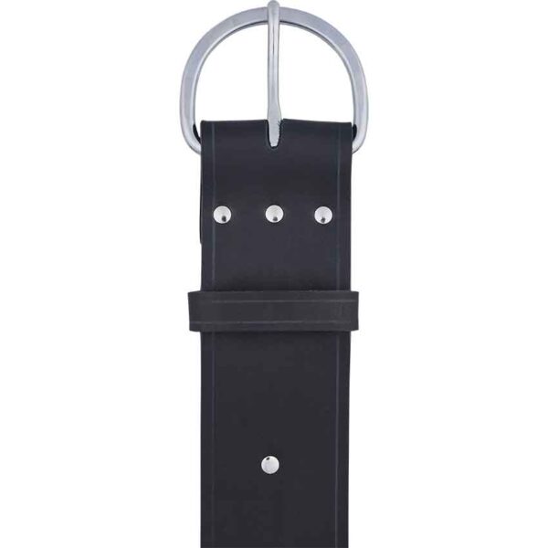 Simple Studded Wide Buckle Belt