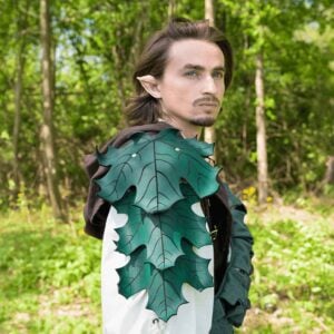 Elven Leaf Leather Pauldron Harness