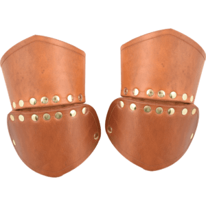 Knightly Leather Half Gauntlets