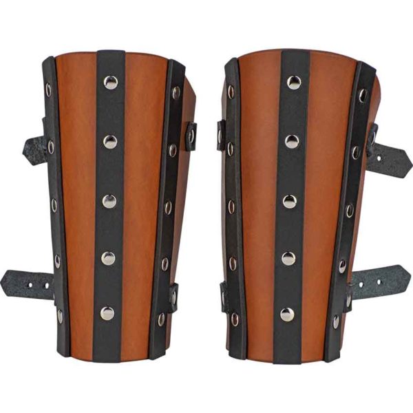 Banded Leather Arm Bracers