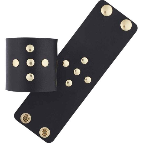 Crusader Cross Leather Wrist Cuffs