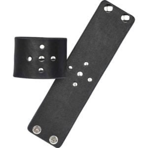 Crusader Cross Leather Wrist Cuffs