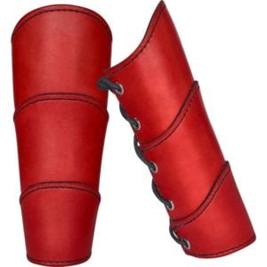 Classic Warrior Leather Arm Bracers