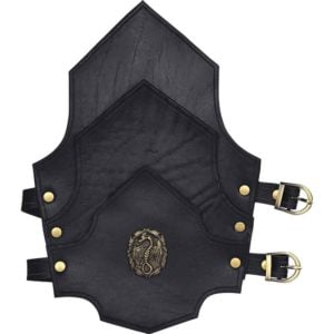 Dueling Dragons Leather Bracers