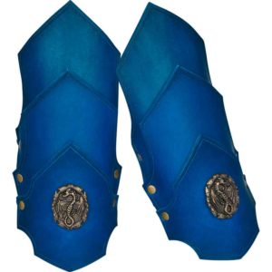 Dueling Dragons Leather Bracers
