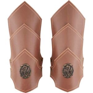 Dueling Dragons Leather Bracers
