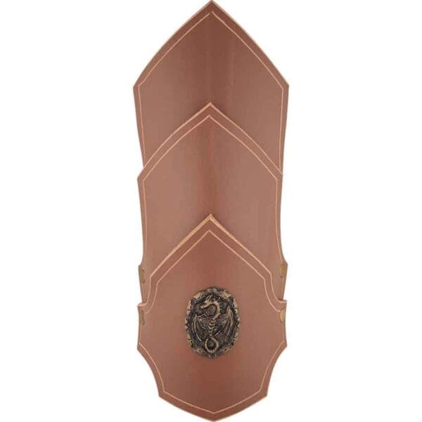 Dueling Dragons Leather Bracers
