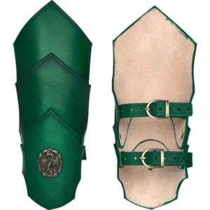 Dueling Dragons Leather Bracers