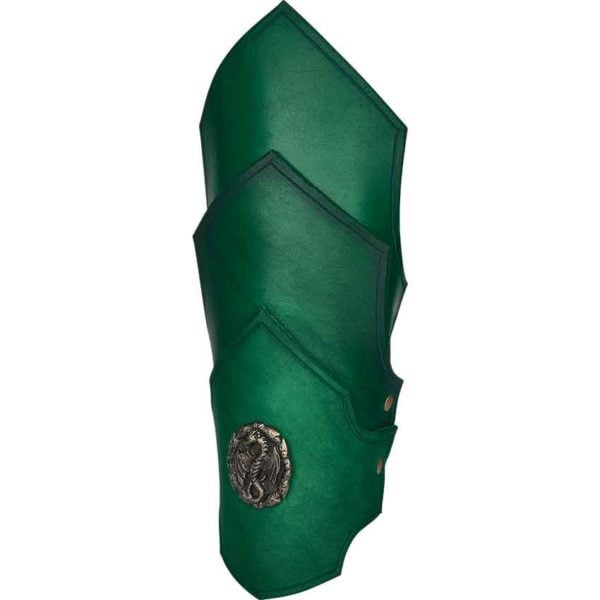 Dueling Dragons Leather Bracers