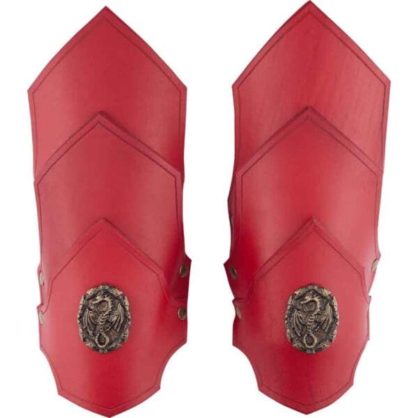 Dueling Dragons Leather Bracers