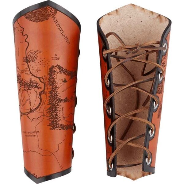 Middle Earth Map Bracers