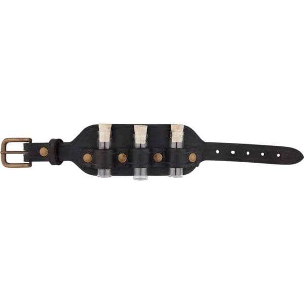 Three Bottle Leather Cuff