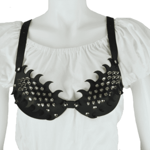 Spiked Leather Bra