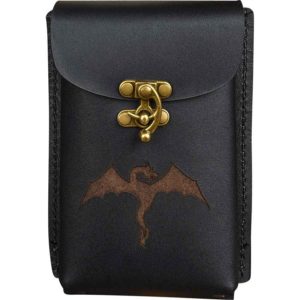 Dragon Leather Phone Holder with Clasp