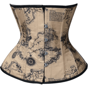Steampunk Map Underbust Corset