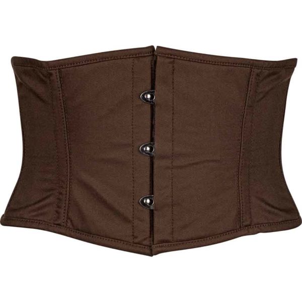 Steampunk Brown Cotton Waist Cincher