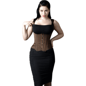 Steampunk Striped Strap Underbust Corset