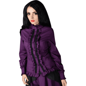 Gothic Purple Victorian Blouse