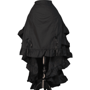 Gothic Black High Front Bustle Skirt