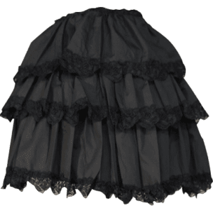 Gothic Black Layered Overskirt