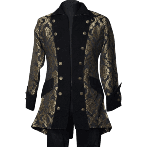 Gothic Gold Brocade Pirate Jacket