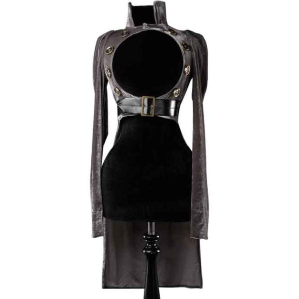 Grey Steampunk Openbust Tailcoat