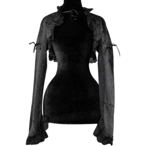 Black Brocade Bolero Jacket