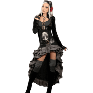 Black Steampunk Openbust Tailcoat