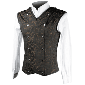 Brown Brocade Shaper Vest