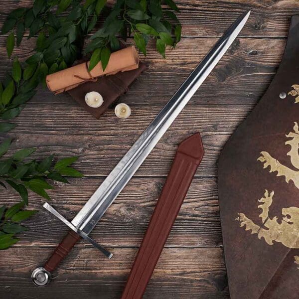 Crusader Sword With Scabbard and Belt