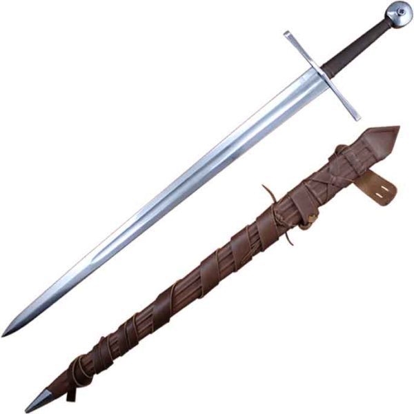 Two Handed Templar Sword With Scabbard