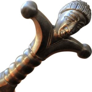 Celtic Anthropomorphic Sword With Scabbard and Belt