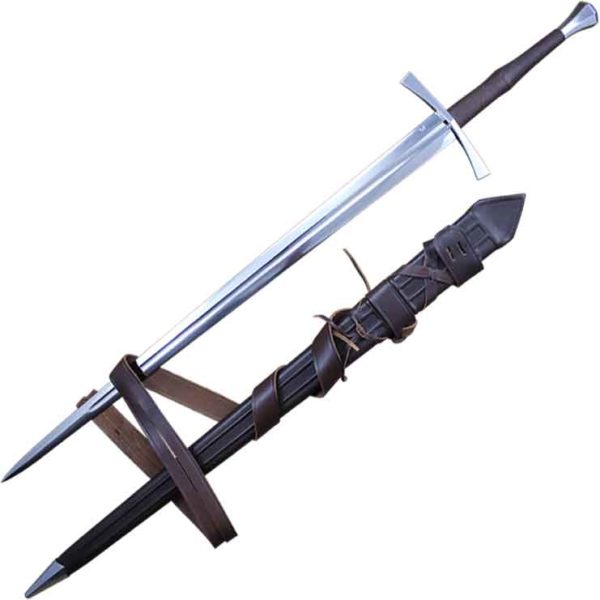 15th Century Hand and a Half Sword With Scabbard and Belt