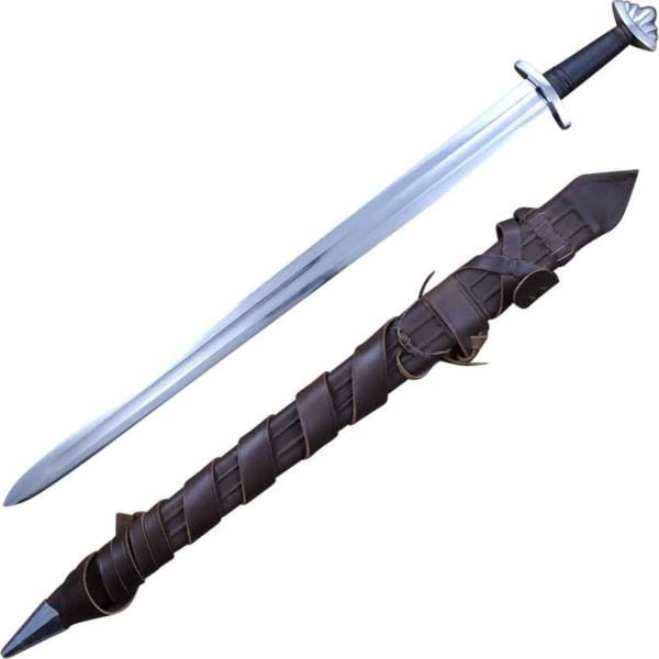 Five Lobe Viking Sword With Scabbard and Belt