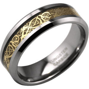 Gold Inlay Viking Ring