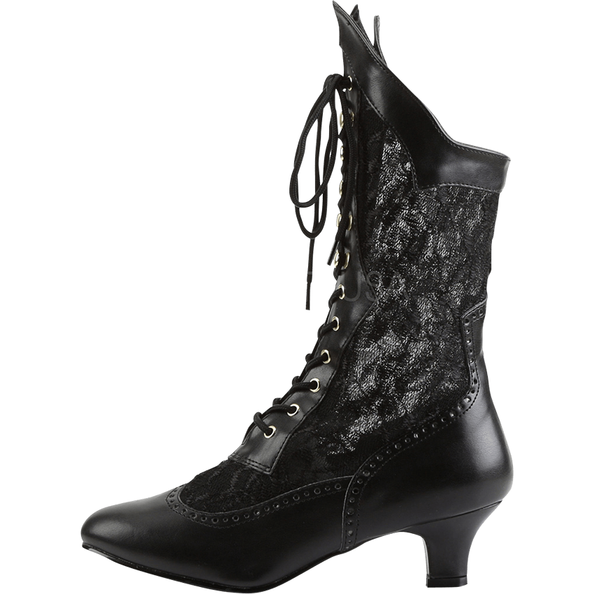 Victorian Lace Ankle Boots - FW2104 - Medieval Collectibles