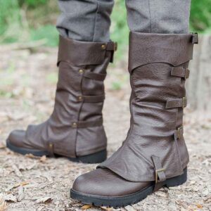 Two Piece Buckled Boots