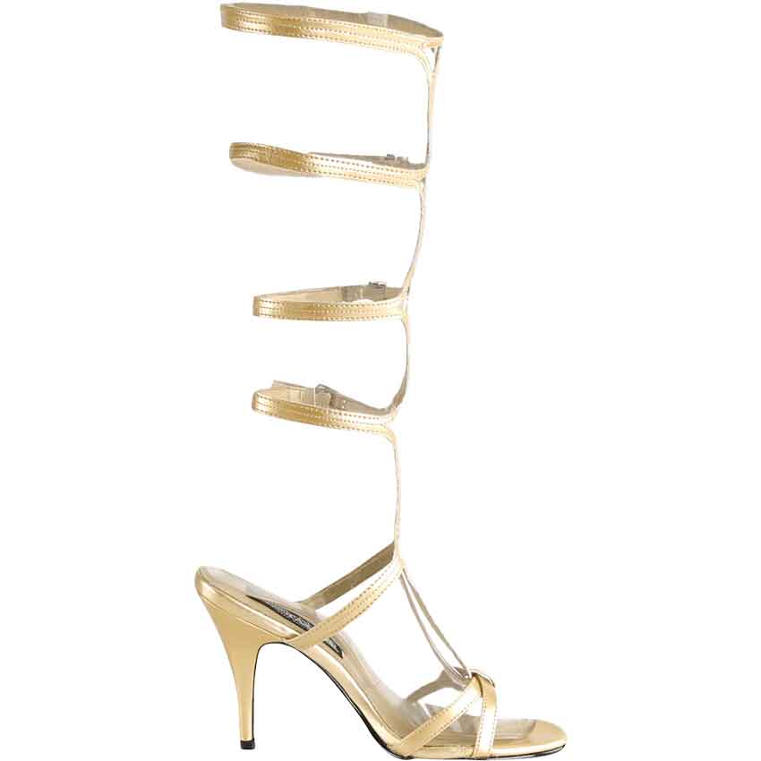 Mens Gold Toga Strappy Sandals 