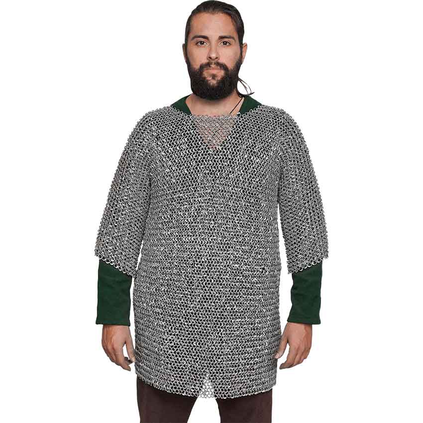 Riveted Aluminum Chainmail Haubergeon - HW-700590 - Medieval