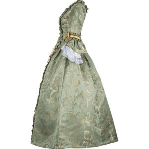 slim fit dress slacks The Emma Dress in Emerald Baroque Floral 6 / Emerald Baroque Floral main image 1