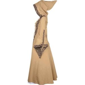 Brown Medieval Maiden Hooded Dress