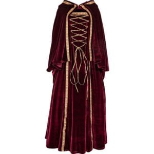 Ladies Medieval Dress with Shoulder Cape