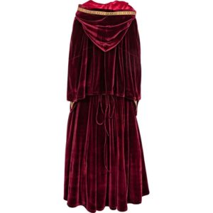 Ladies Medieval Dress with Shoulder Cape