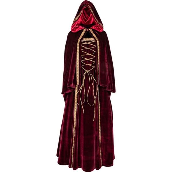 Ladies Medieval Dress with Shoulder Cape